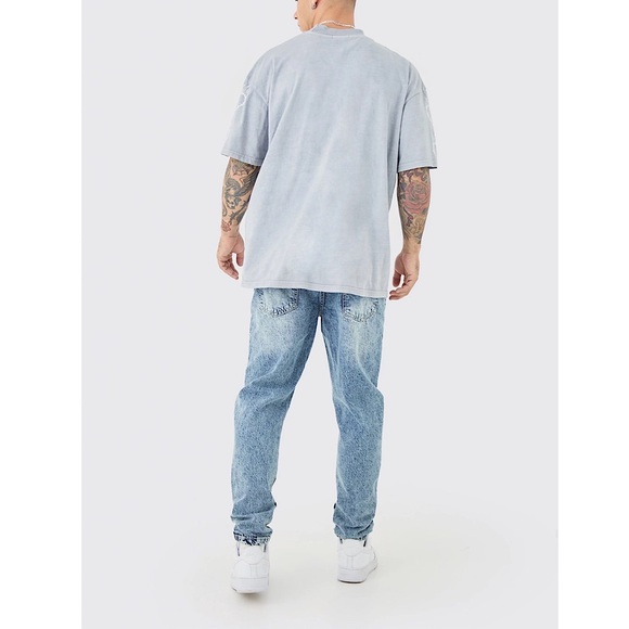 BOOHOOMAN MENS TAPERED FIT RIGID JEANS SIZE 30 / 32 - Picture 2 of 5